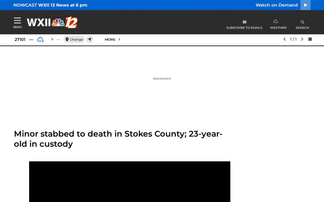 WXII regional news report concerning a Stokes County arrest