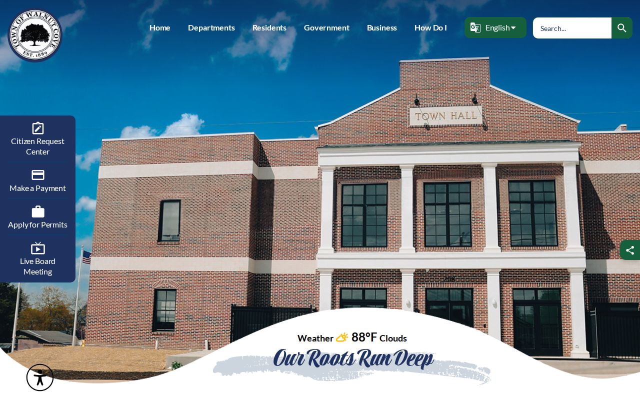 Town of Walnut Cove official website for Walnut Cove arrest record routing